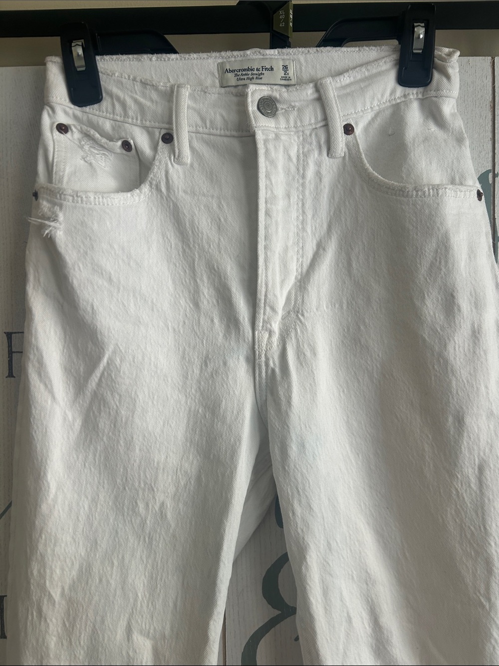Abercrombie & Fitch the ankle straight ultra high rise curve love size 26/2 jean - Picture 2 of 5
